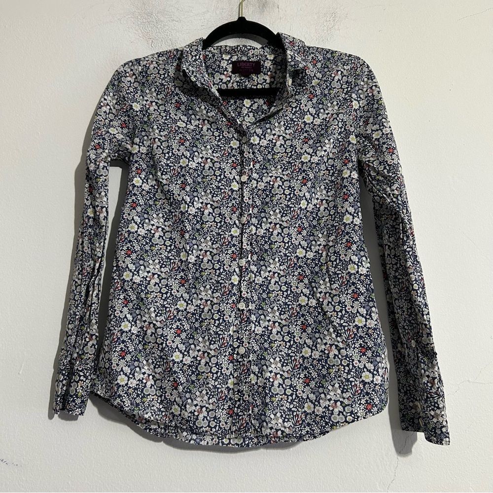 J. Crew Liberty London Art June's Meadow Floral Button Up Shirt Prairie Cottage